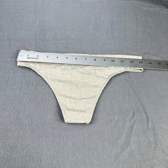 Steve Madden Women's Size Medium Panty Thong Seamless Ribbed Gray NWOT - Picture 4 of 6